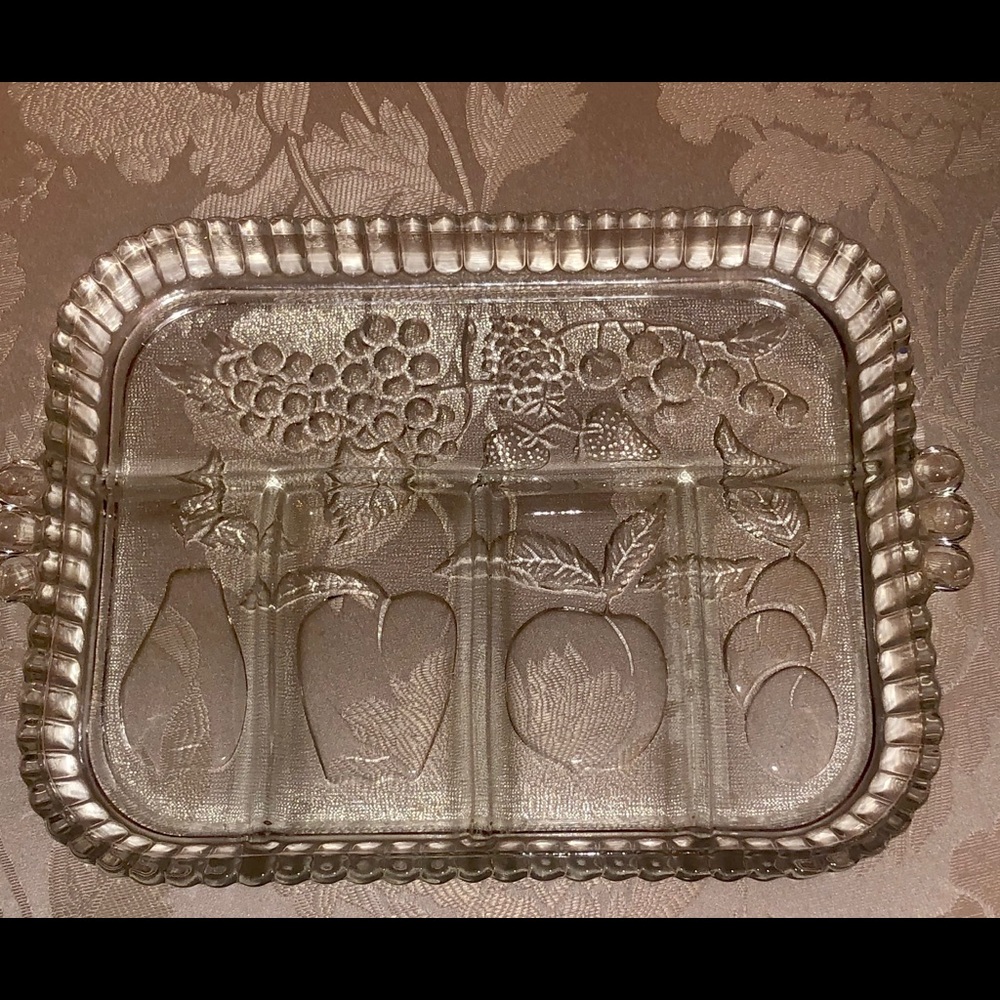 VINTAGE 1940's-1960's INDIANA 5 PART FRUIT SERVER - Picture 3 of 5